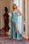 Rhinestone evening gown with side slit JT2656S