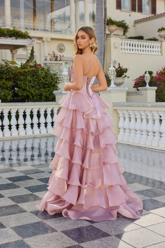Moonlight Organza strapless layered gown JT2664S Sparkly Gowns Moonlight Organza strapless layered gown JT2664S Sparkly Gowns