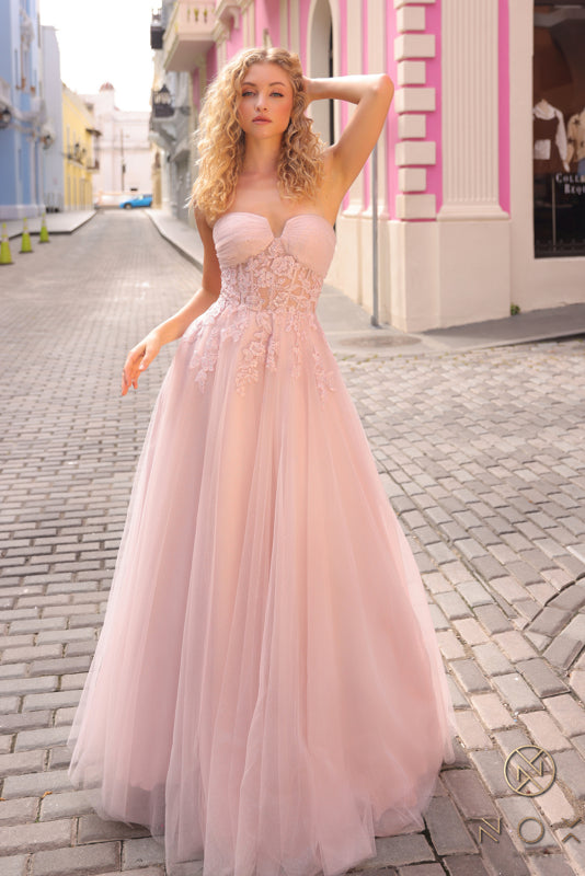 Strapless Embellished Prom Dress T1326 by Nox Anabel 2 / RoyalBlue Strapless Embellished Prom Dress T1326 by Nox Anabel 2 / RoyalBlue