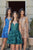 Vestido corto con adornos de plumas de Nox Anabel F723