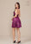 Vestido corto con adornos de plumas de Nox Anabel F723