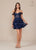 Vestido corto con adornos de plumas de Nox Anabel F723