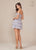 Vestido corto con adornos de plumas de Nox Anabel F723