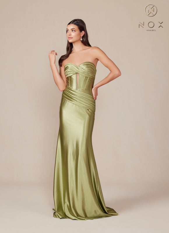 Sweetheart Neckline Long Dress T1500 by Nox Anabel Sparkly Gowns Sweetheart Neckline Long Dress T1500 by Nox Anabel Sparkly Gowns