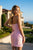 Juliet JT7171K Strapless Beaded Corset Mini Dress With Draped Skirt