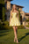 Juliet JT7184U Structured Corset Mini Dress With Voluminous Bubble Skirt - Yellow