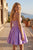Juliet JT7186A Spaghetti Strap Corset Mini Dress With Voluminous Skirt