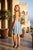 Juliet JT7135S Strapless Rhinestone Corset Chiffon Tiered Mini Dress