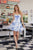 Strapless Printed Chiffon Dress A223 by Nox Anabel