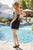 Fringe Beaded Short Dress T132 by Nox Anabel