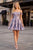 Nox Anabel A7018 Floral Off Shoulder Corset Ruffle Mini Dress - Lilac Multi