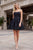 Nox Anabel A7019 Floral Jacquard Corset Ruffle Mini Dress - Black