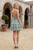 Nox Anabel G7043 Sequin Corset Tiered Ruffle Mini Dress