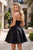 Nox Anabel R7068 Strapless Pleated Satin A Line Mini Dress