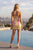 Nox Anabel T7105 Floral Strapless Satin Cocktail Mini Dress