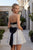 Nox Anabel T7106 Strapless Polka Dot A Line Mini Dress