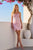 Nox Anabel T7117 Beaded Corset Satin Mini Cocktail Dress - Baby Pink