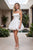 Nox Anabel Y7000W Corset Bubble Hem Mini Taffeta Dress With Choker - White