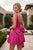 Nox Anabel Y7001 Sleeveless Bow Accent Back Mini A Line Satin Dress