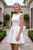 Nox Anabel Y7001W Sleeveless Bow Accent Back Mini A Line Satin Dress - White