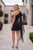 Nox Anabel Y7003 Satin One Shoulder Tulle Accent Mini Dress With Pearls