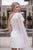 Nox Anabel Y7003 Satin One Shoulder Tulle Accent Mini Dress With Pearls