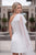 Nox Anabel Y7003W Satin One Shoulder Tulle Accent Mini Dress With Pearls