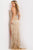 Jovani 38847 V‑Neck Sequin Fringe Gown