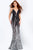 Jovani  49316 Ombre Sequin Gown with Deep V Neck Evening Dress