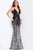 Jovani  49316 Ombre Sequin Gown with Deep V Neck Evening Dress