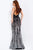 Jovani  49316 Ombre Sequin Gown with Deep V Neck Evening Dress