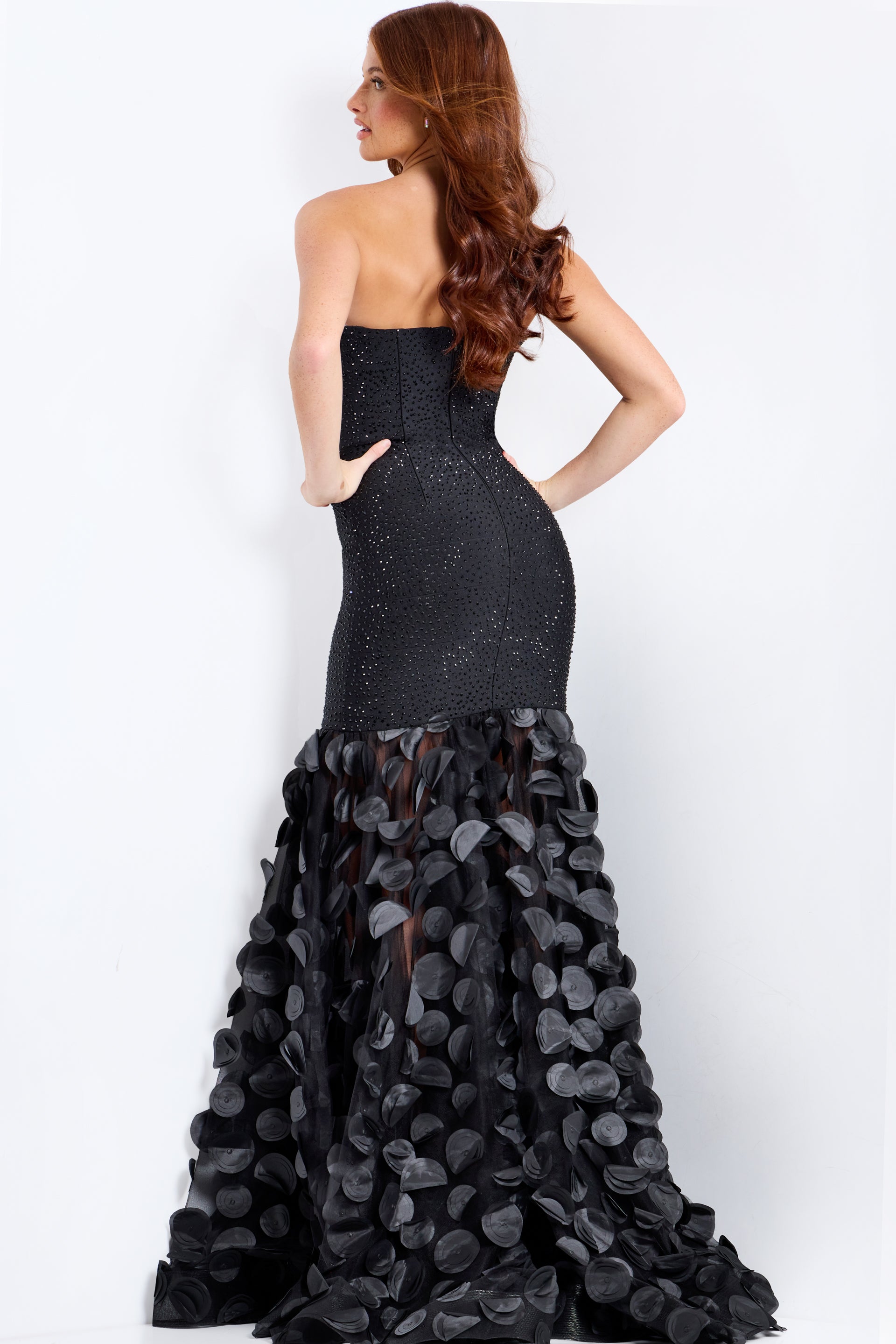 Jovani 49344 Strapless Beaded Mermaid Gown Red / 16 Jovani 49344 Strapless Beaded Mermaid Gown Red / 16