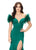 Ashley Lauren 11101 Feathers Off-the-shoulders Scuba Evening Dress