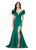 Ashley Lauren 11101 Feathers Off-the-shoulders Scuba Evening Dress