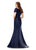 Ashley Lauren 11300 Off Shoulder Satin Evening Gown