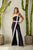 Asymmetric  Black & White  Elegant Jumpsuit 17364