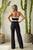 Asymmetric  Black & White  Elegant Jumpsuit 17364