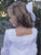 Size 9 in stock  Organza  White Stripes Spanish Communion Gown 1211