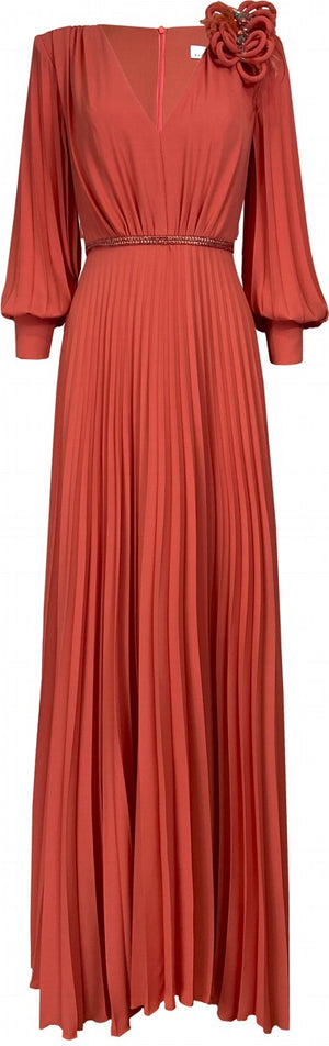 Sonia Pena 1230001 V-Neckline Long Evening Dress