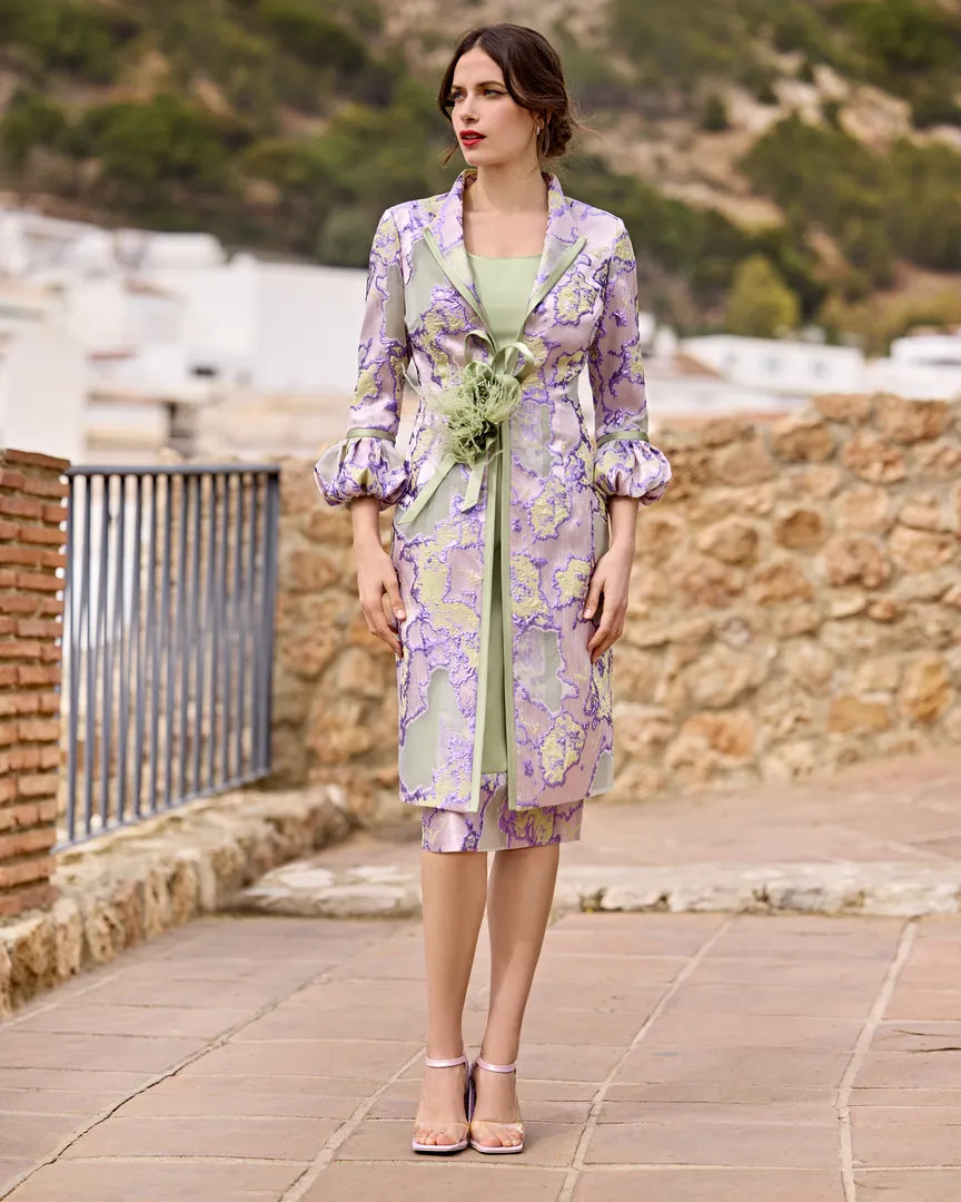 Sonia Pena Couture 1251006 Set dress and Printed Jacket – Sparkly Sonia Pena Couture 1251006 Set dress and Printed Jacket – Sparkly