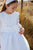In stock Size 8 Traditional Organza Spanish Communion Gown 1271