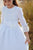 Traditional French Sleeves Stripes Spanish Communion Gown 1271