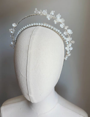 Flowers and Pearls Exclusive Ivory Headband 136A NOT SOLD SEPARETELY