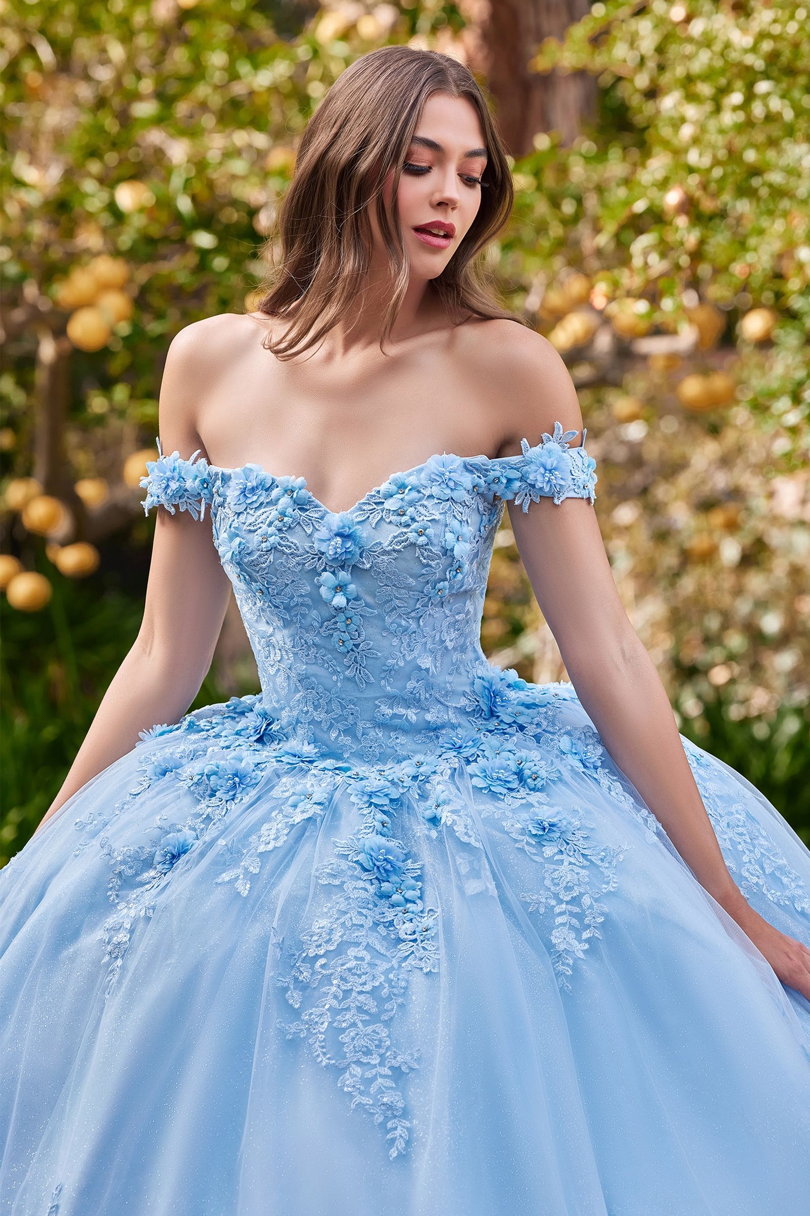 off the shoulder ball dress Off the Shoulder Floral Ball Gown 15702 – Sparkly Gowns
