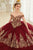 Layered Gold Lace Ball Gown 15705