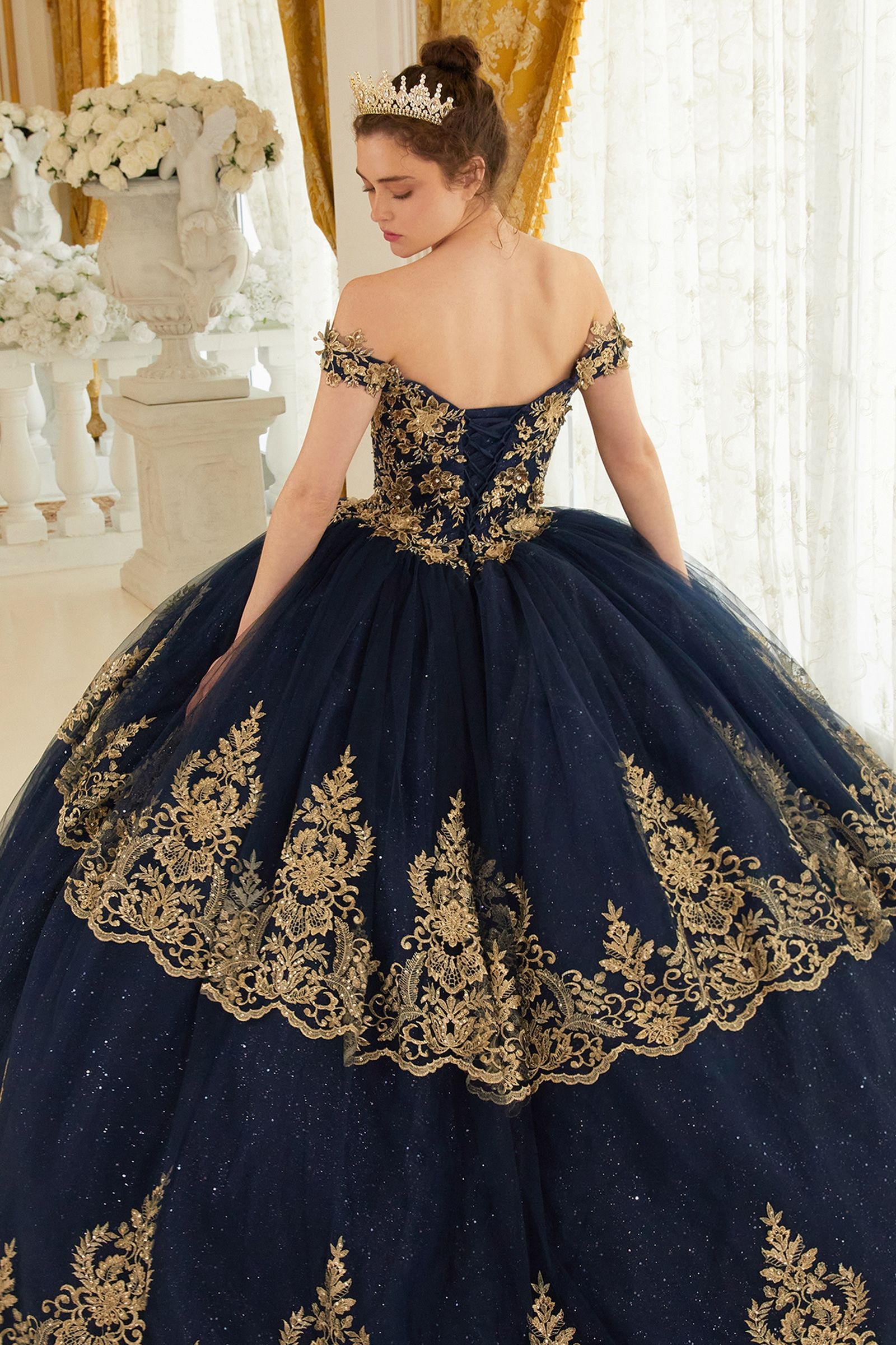 Layered Gold Lace Ball Gown 15705 Sparkly Gowns Layered Gold Lace Ball Gown 15705 Sparkly Gowns