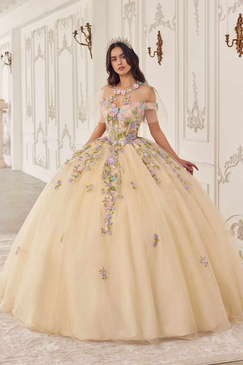 Multi Colored Floral Ball Gown 15724 Sparkly Gowns Multi Colored Floral Ball Gown 15724 Sparkly Gowns