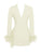 Madeline Pearl White Feather Blazer Dress 2442MC45