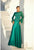Terani 1921M0473 Feather Embellished Sleeves Long Gown
