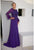 Terani 1921M0473 Feather Embellished Sleeves Long Gown